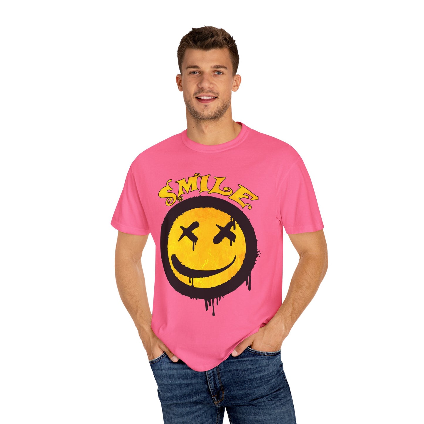 Smiley Face Unisex T-shirt - Embrace Positivity, Casual Wear, Gift for Friends, Mood Lifting Apparel, Fun Graphic Tee