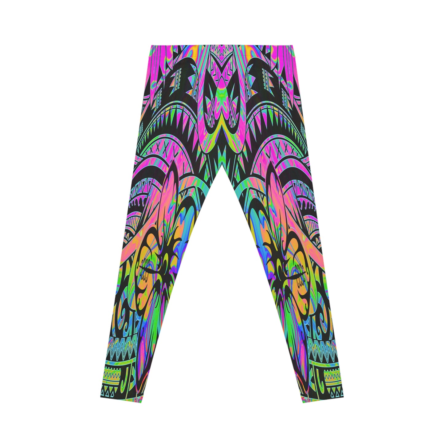 Psychedelic Tribal Print Leggings — Colorful All-Over-Print Women's Yoga Leggings