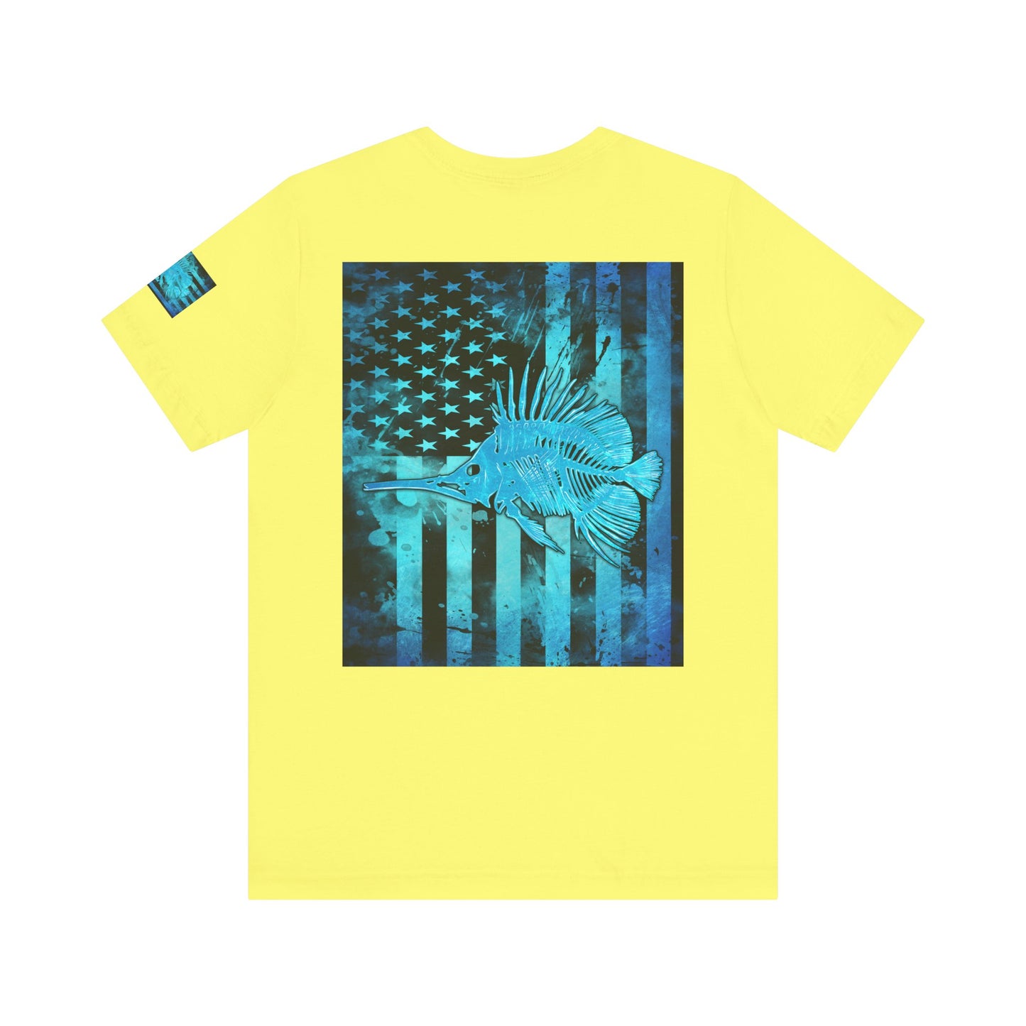 Fishing Angler American Flag Tee, Patriotic USA Shirt, Vintage American Flag