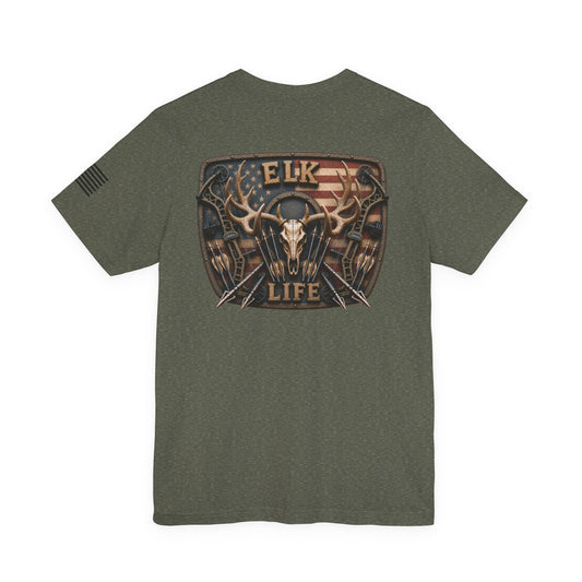 Elk Life American Archery Hunting T-Shirt – WRAEVN OUTDOORS Bowhunter Tee