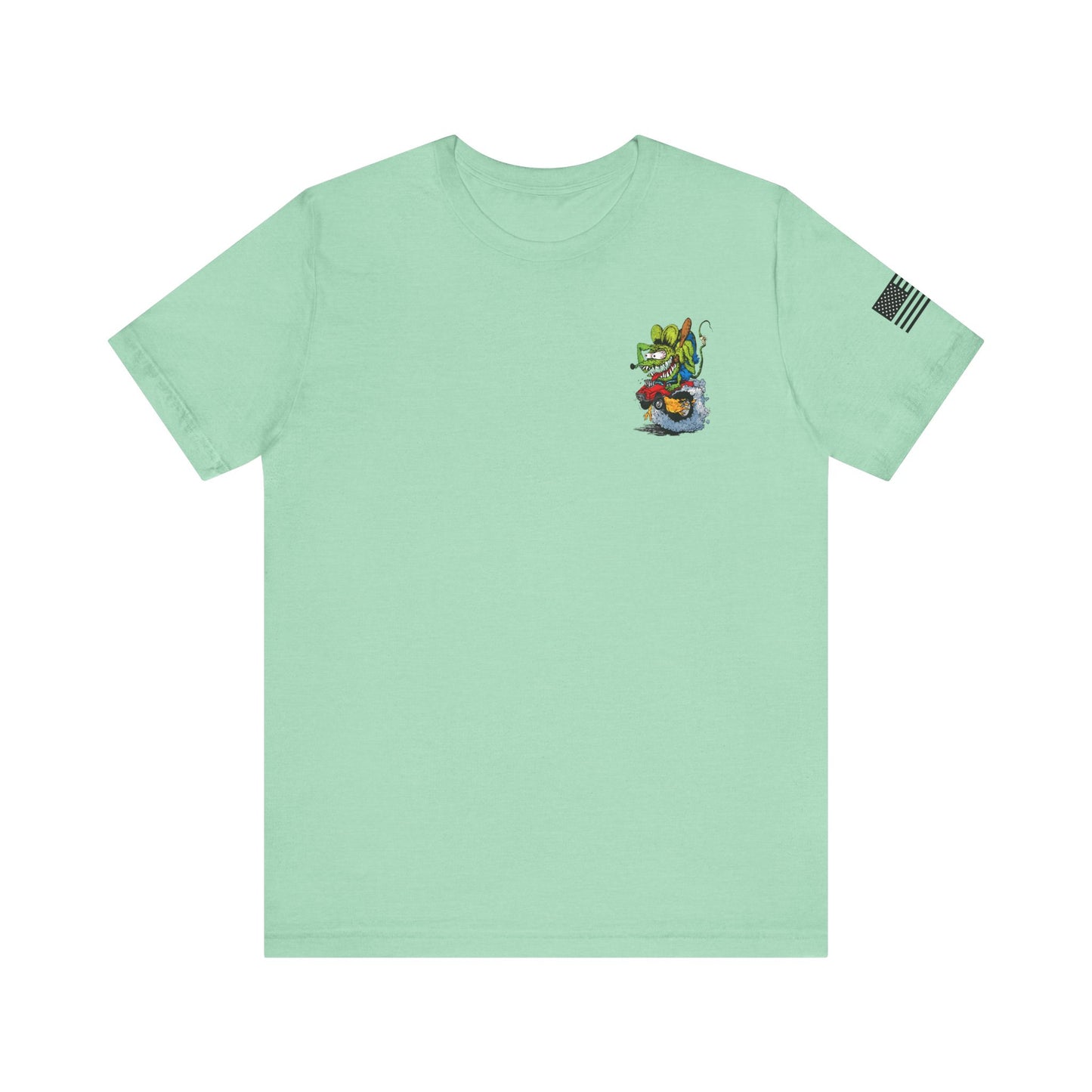 Rat Fink Monster Hot Rod Burnout – Wild Cartoon Drag Racer Tee