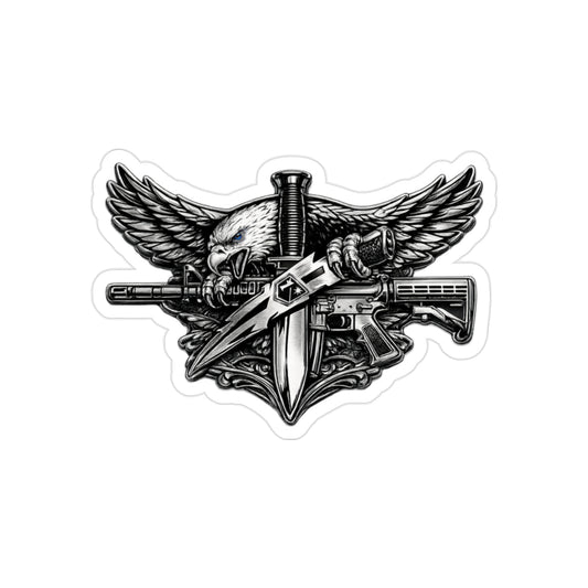 Chrome SWAT Operator Tactical Freedom Sticker — Die-Cut Outdoor Vinyl