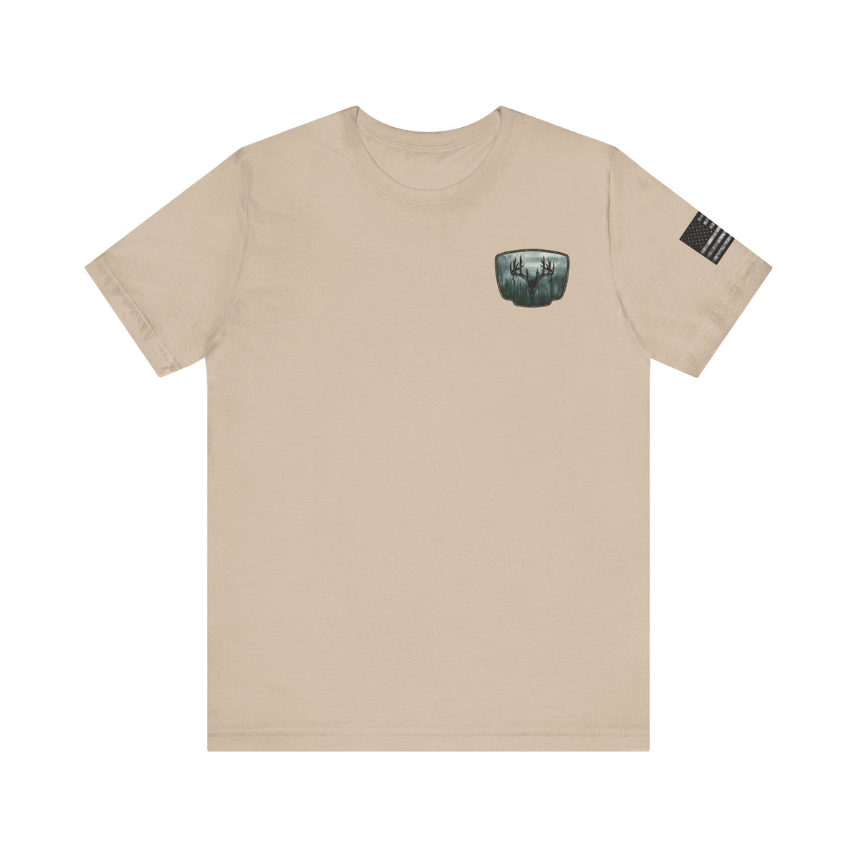 Deer Skull Forest Flag Hunting Tee