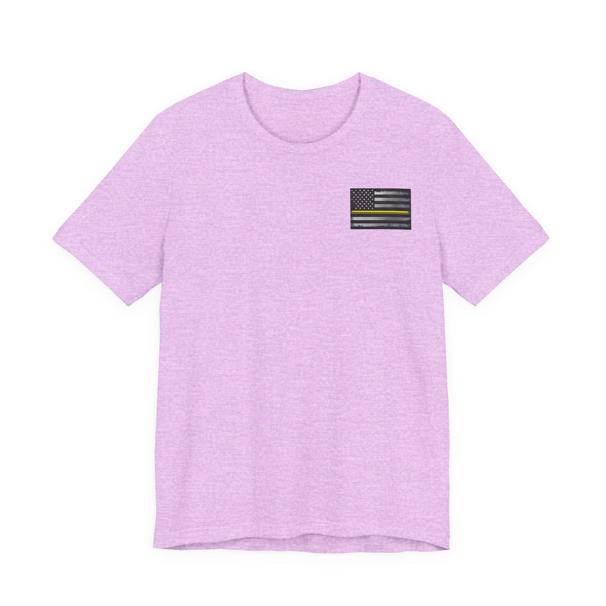 Thin Yellow Line American Flag Skull Tee