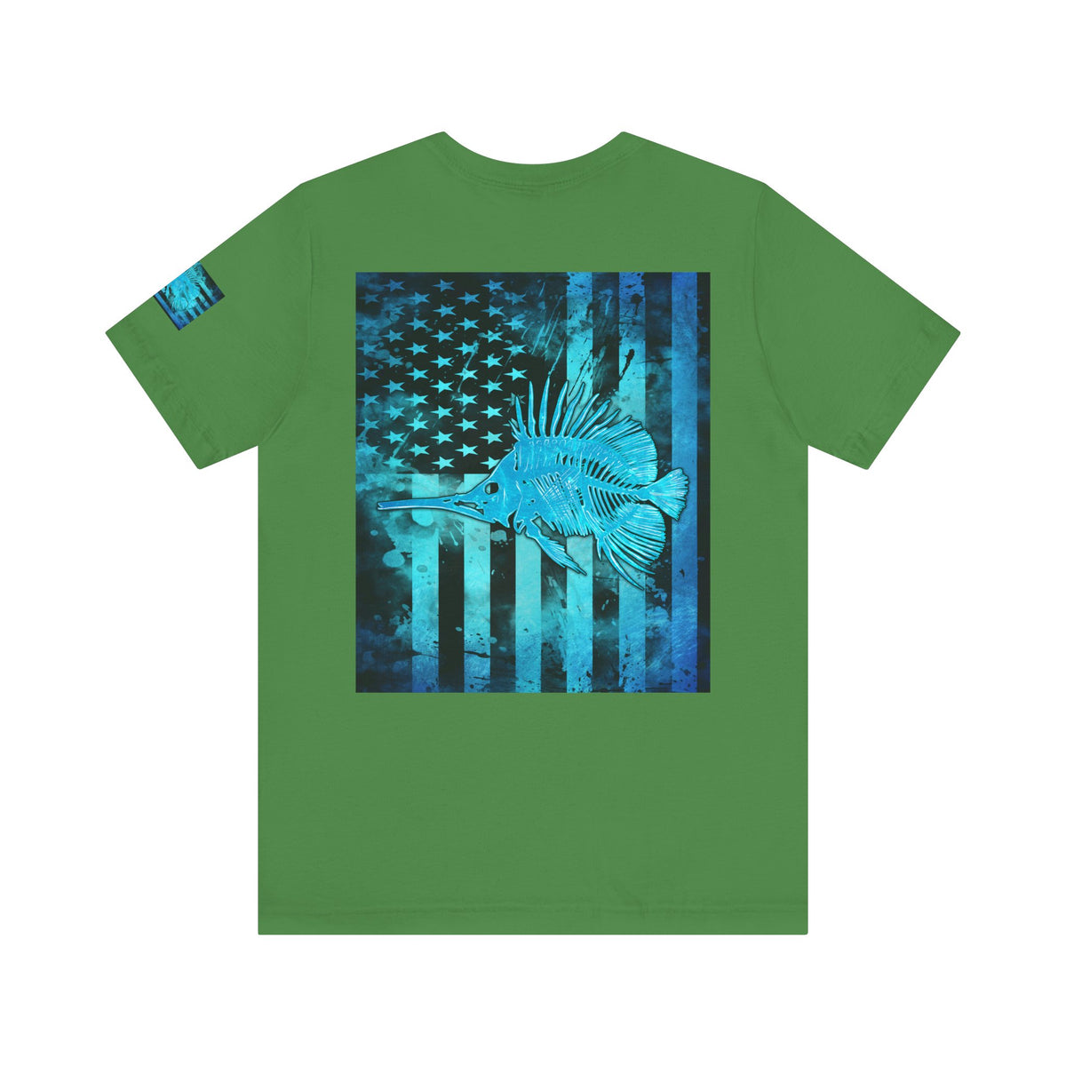 Fishing Angler American Flag Tee, Patriotic USA Shirt, Vintage American Flag