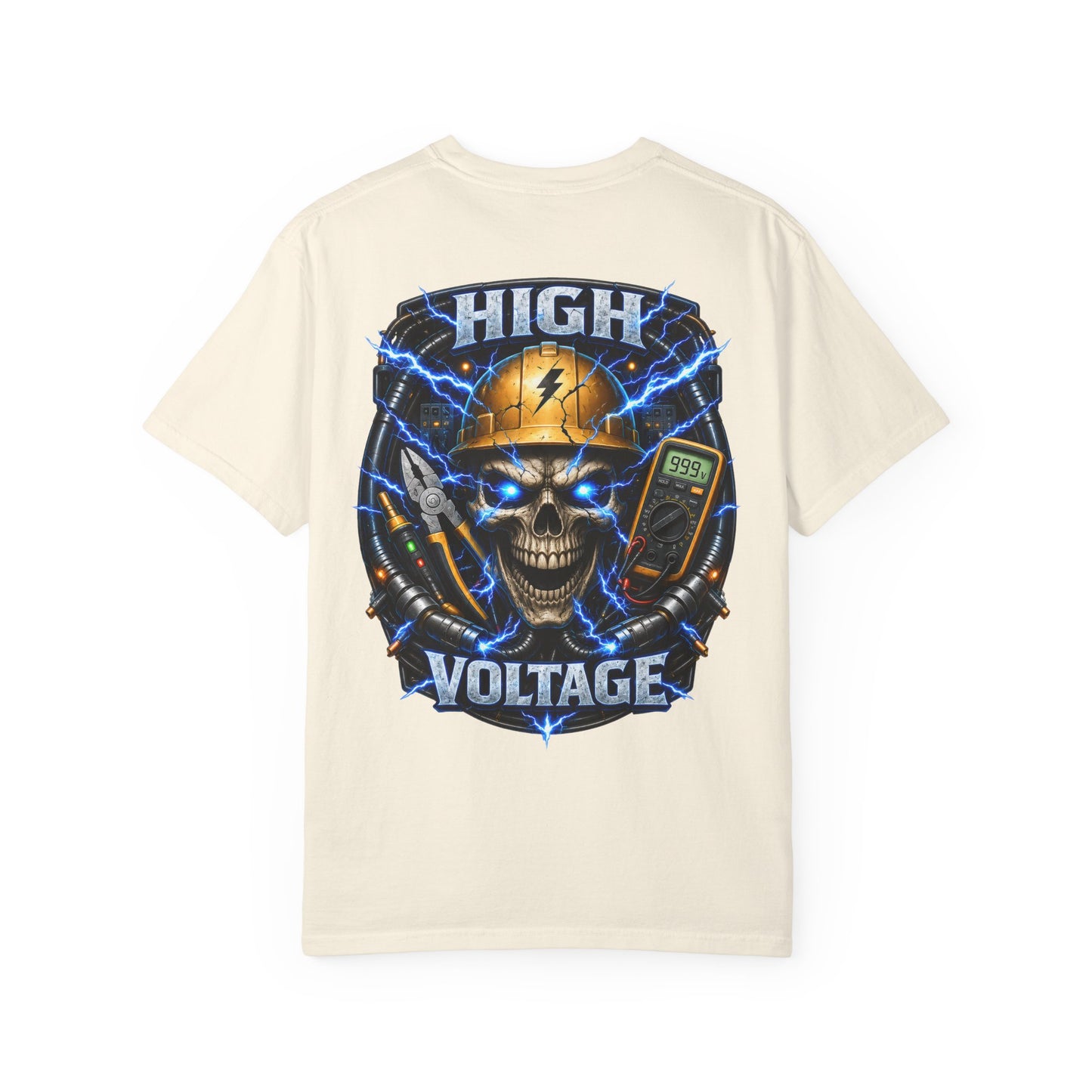 High Voltage Skull T-Shirt — Electrician Safety Graphic Tee