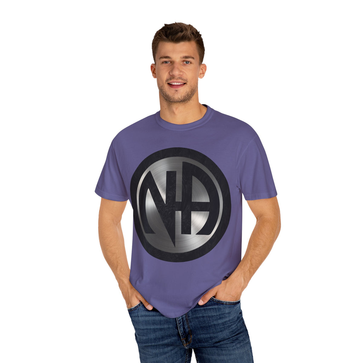 Narcotics Anonymous NA Logo – Metal & Black Recovery Symbol Art T-Shirt, Recovery T-Shirt