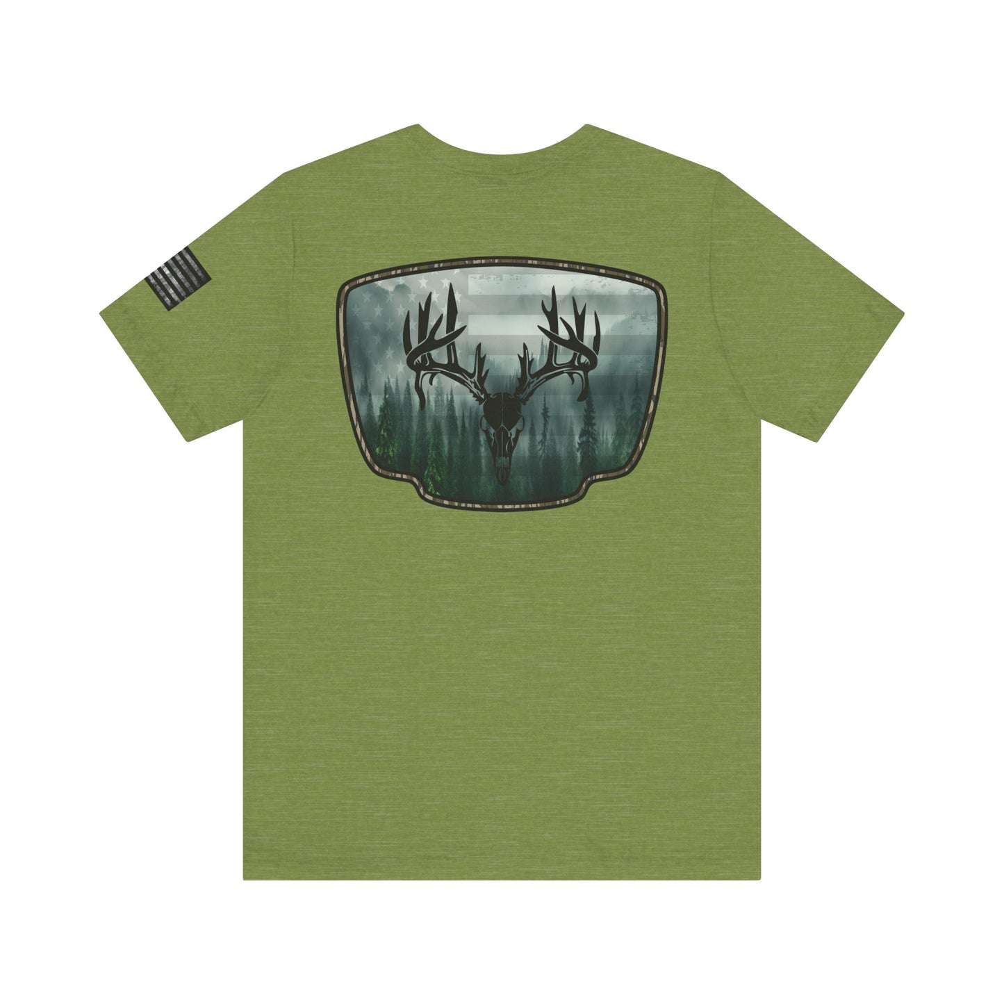 Deer Skull Forest Flag Hunting Tee