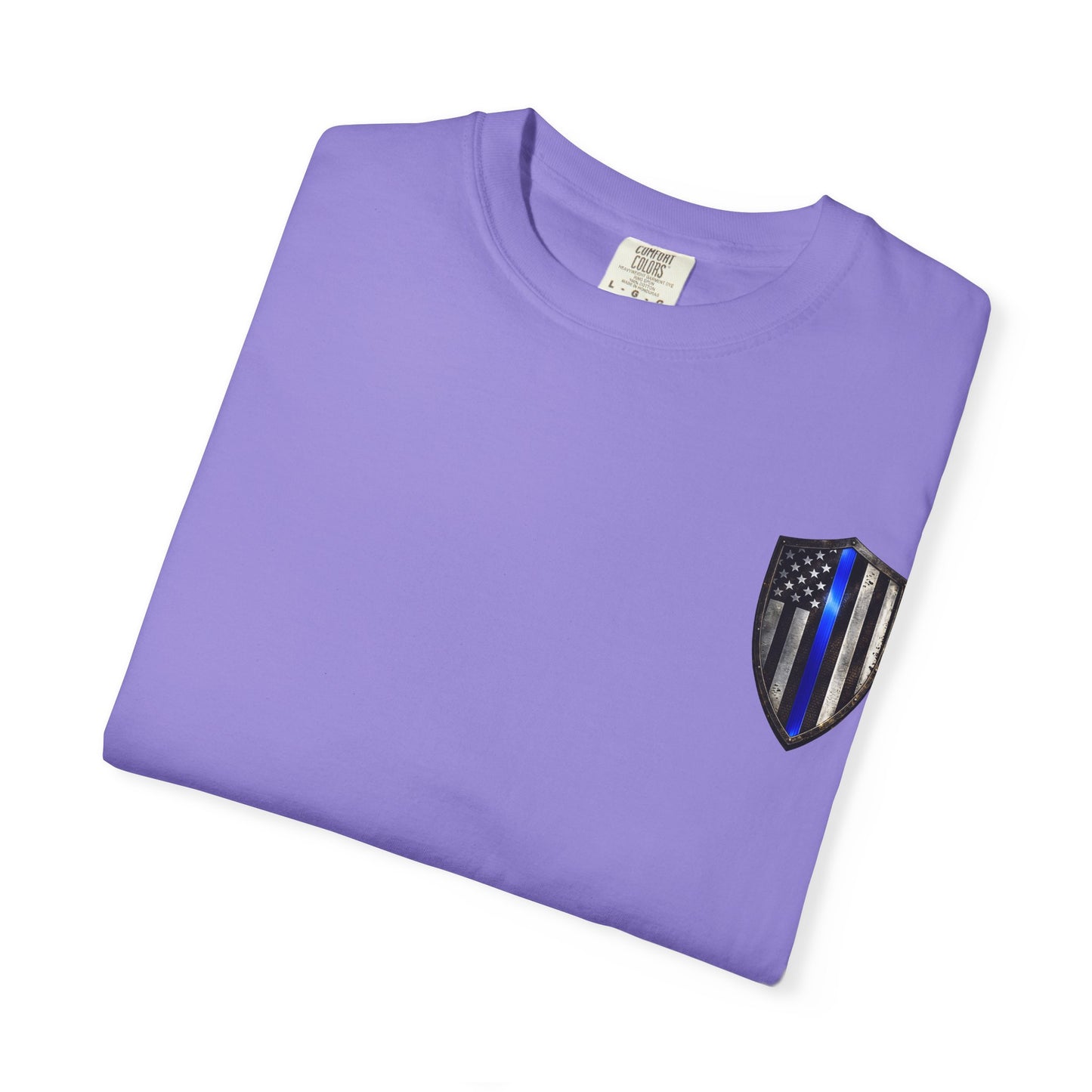 Thin Blue Line Skull T-Shirt — American Flag Police Support Tee