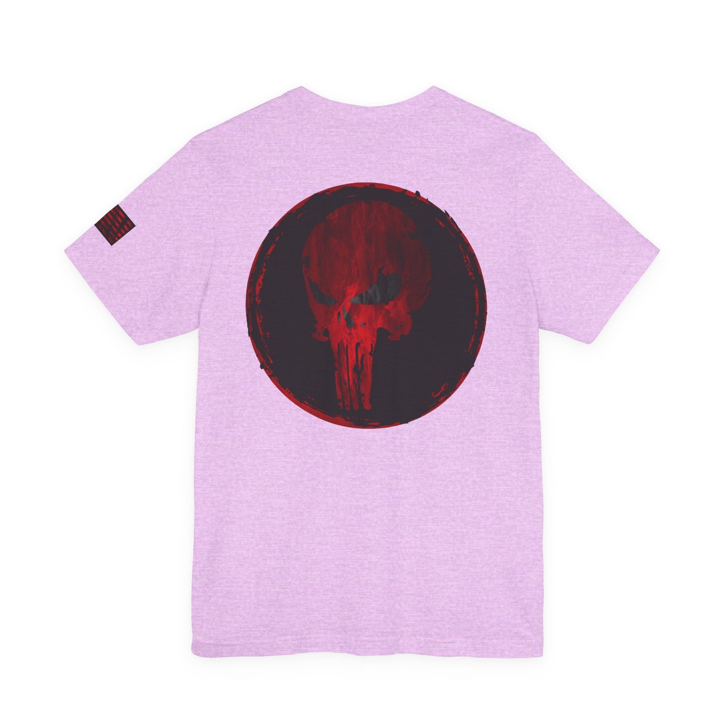 Punisher Skull Red Grunge Distressed Design – Tactical Graphic Art for Shirts, Decals, and Merch