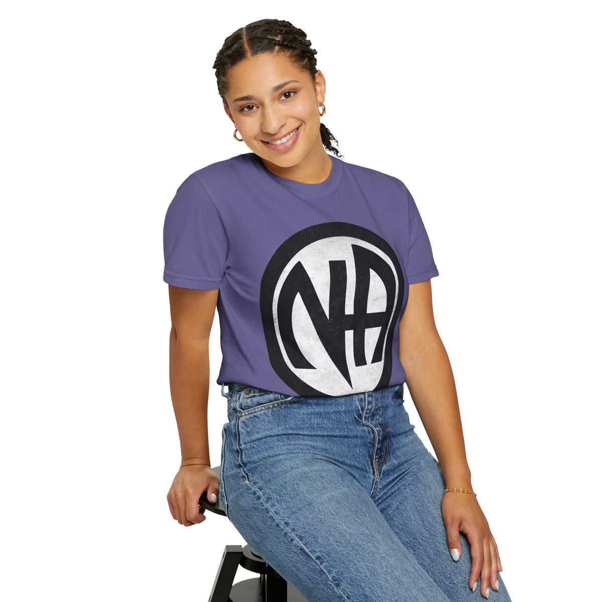 Narcotics Anonymous NA Logo – White & Black Recovery Symbol Art T-Shirt, Recovery T-Shirt