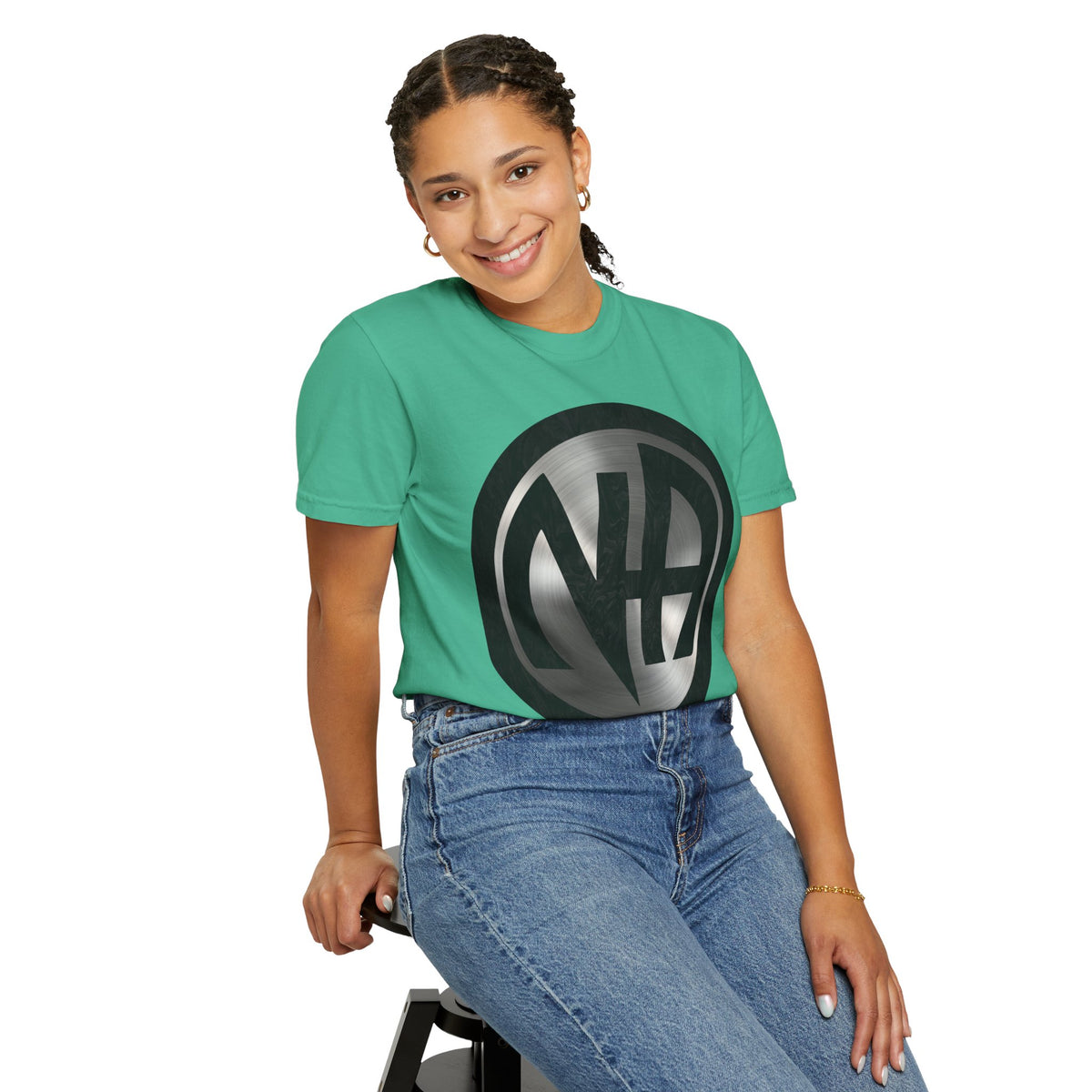 Narcotics Anonymous NA Logo – Metal & Black Recovery Symbol Art T-Shirt, Recovery T-Shirt
