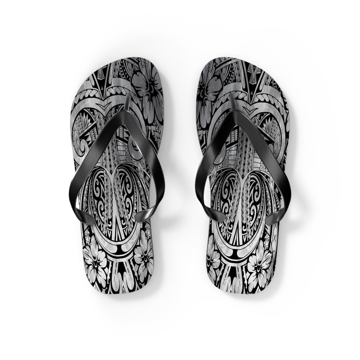 Polynesian Storm Flip Flops - Beach Vibes, Summer Sandals, Festival Footwear, Unique Gift, Vacation Essentials