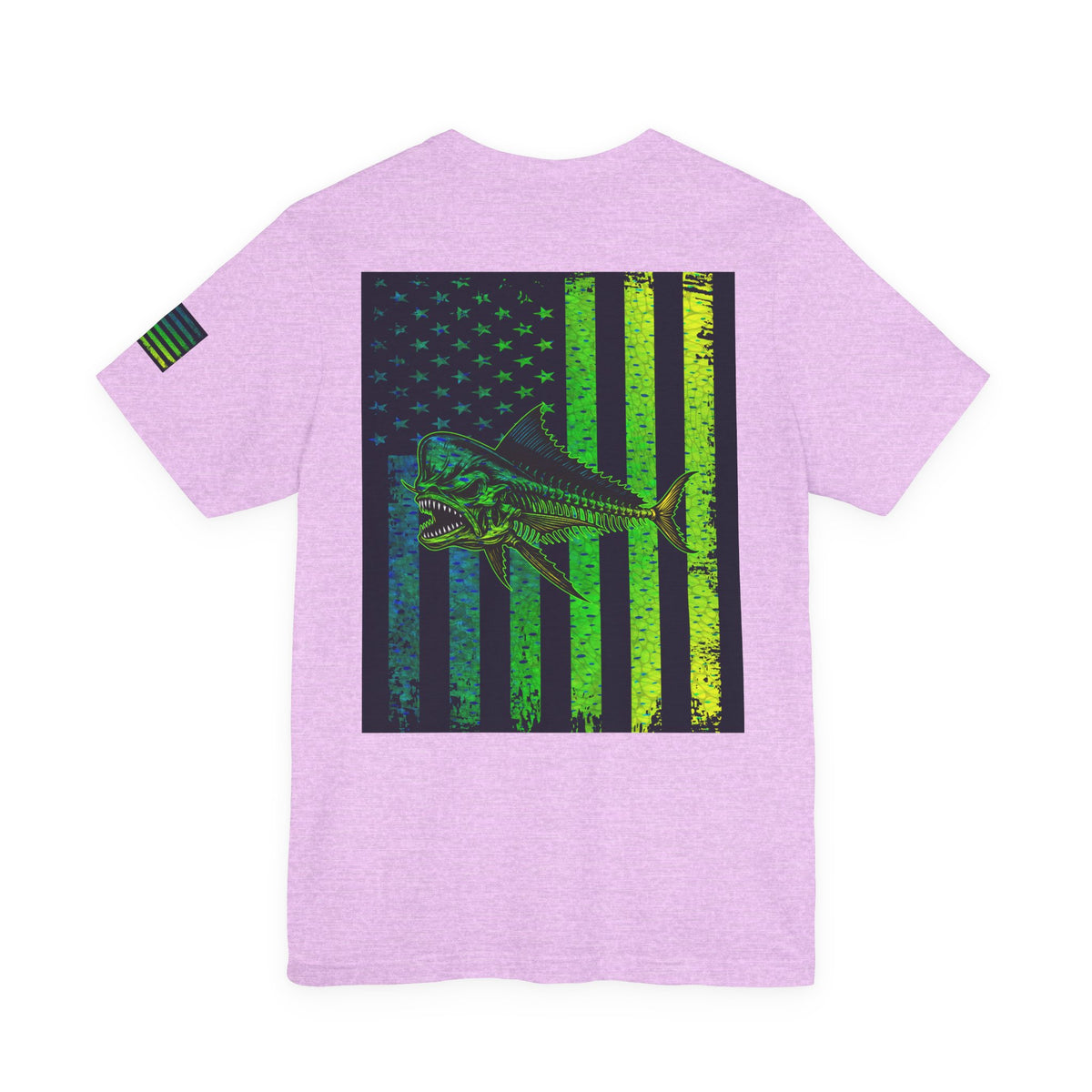 Mahi Mahi Skin Grunge American Flag Tee, Patriotic USA Shirt, Vintage American Flag