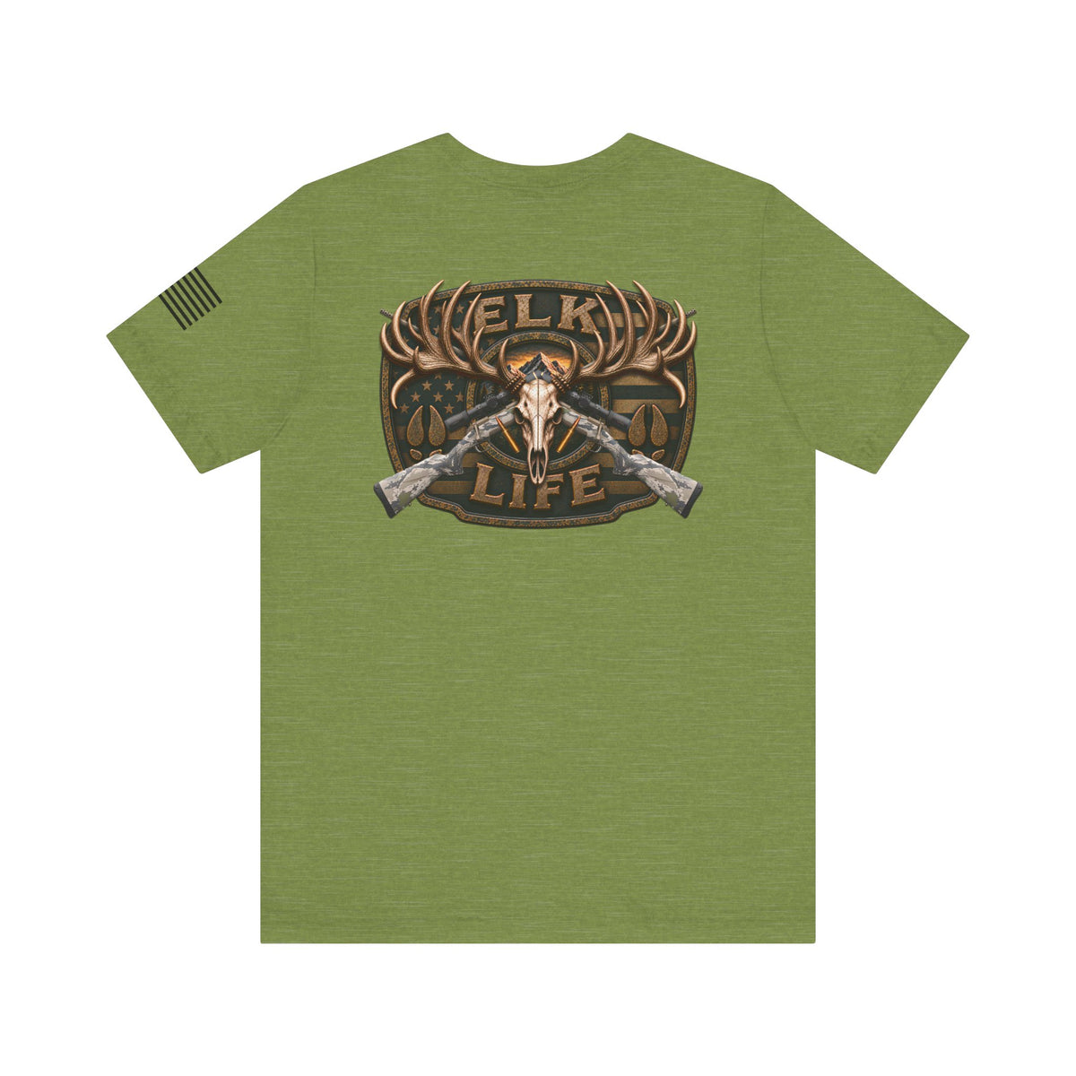 Elk Life Rifle Hunting T-Shirt – WRAEVN OUTDOORS American Big Game Hunter Tee