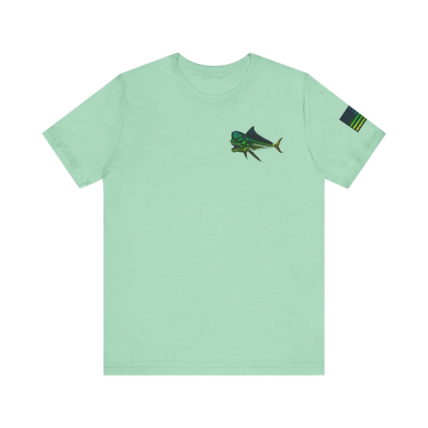 The Mahi Mahi Grunge Tee, Patriotic USA Shirt, Vintage American Flag