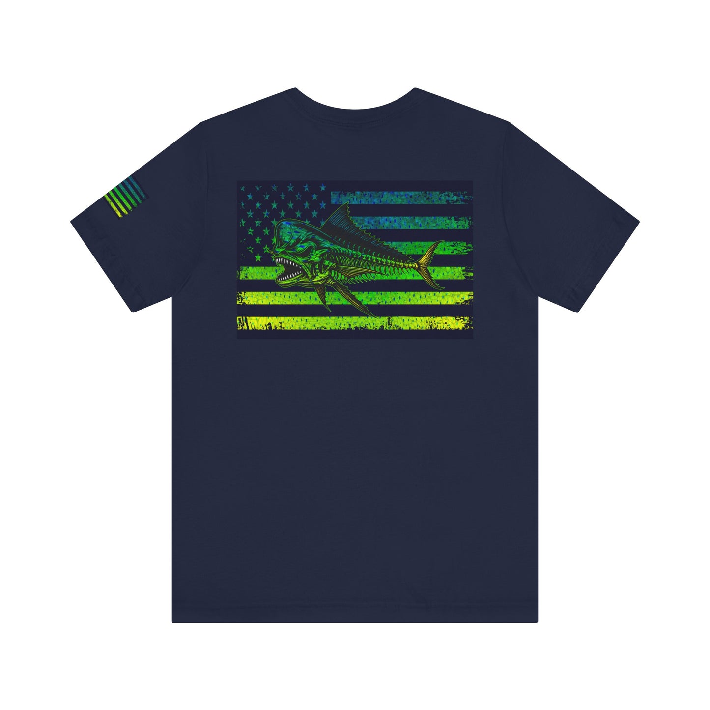 The Mahi Angler Grunge American Flag Tee, Patriotic USA Shirt, Vintage American Flag