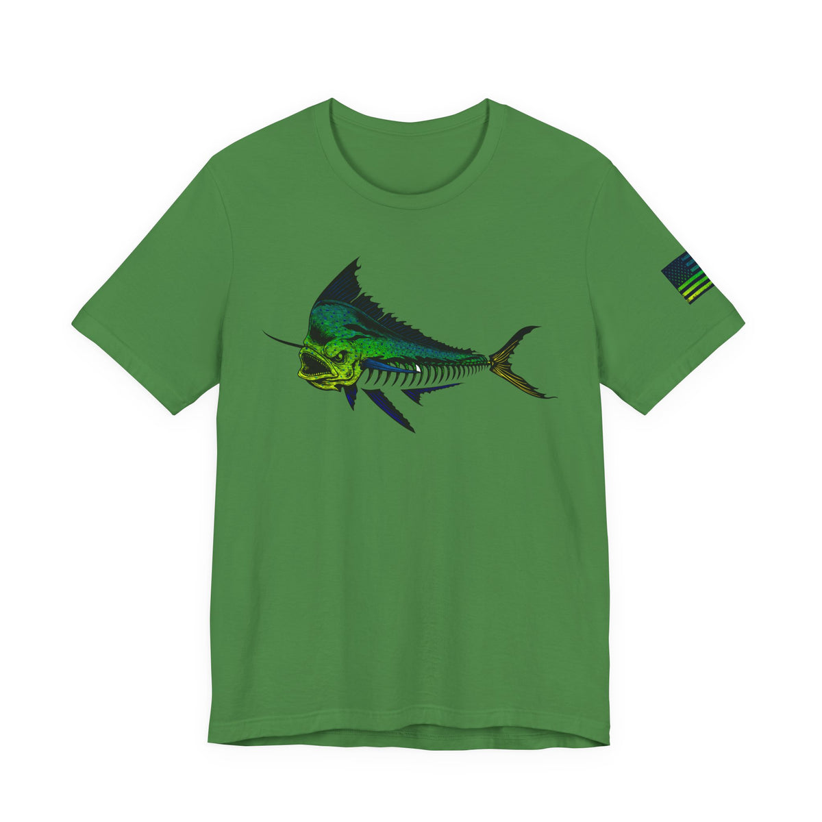 Mahi Angler Grunge American Flag Tee, Patriotic USA Shirt, Vintage American Flag