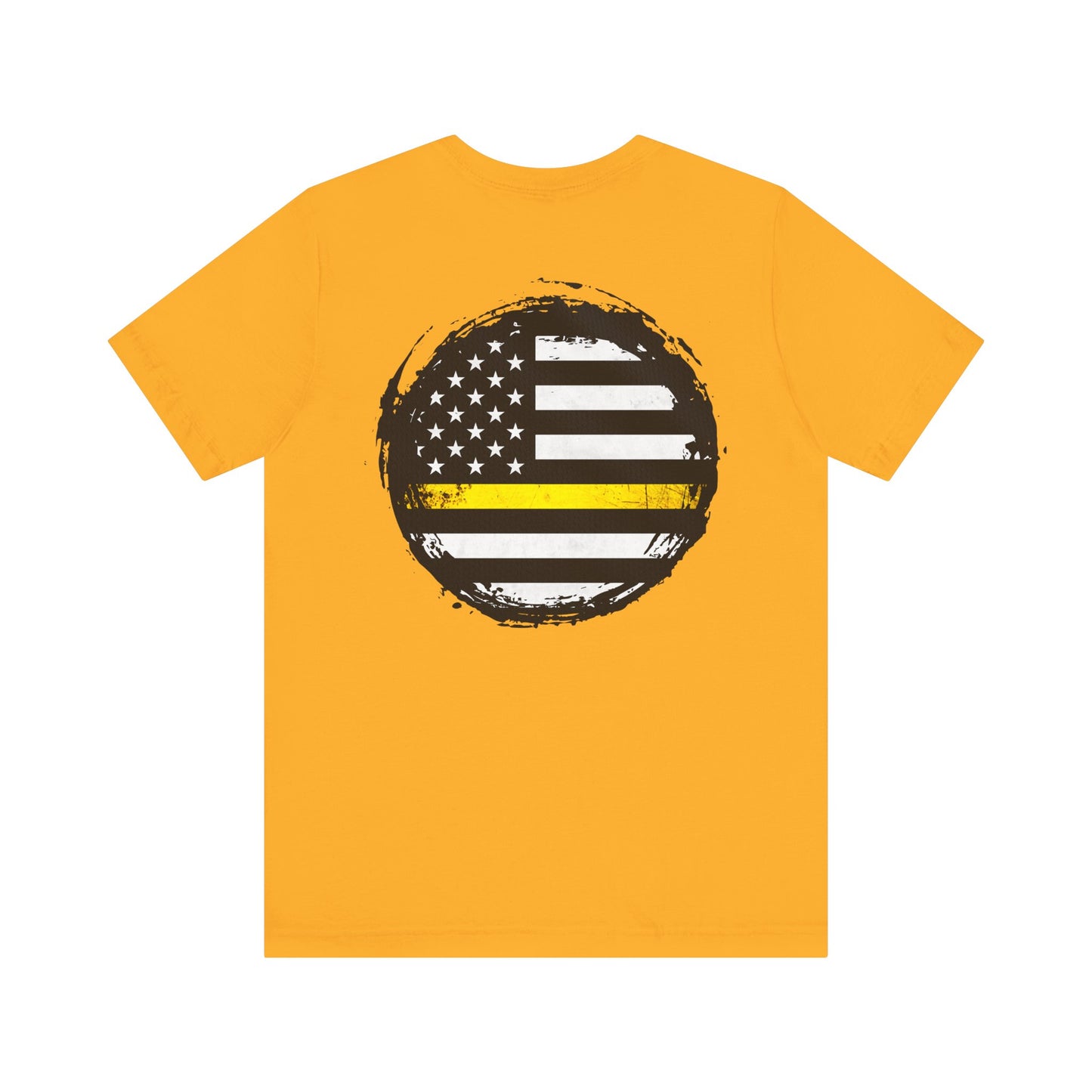 Thin Yellow Line American Flag Tee, Dispatcher Gift, Unisex T-Shirt, 911 Operator Shirt, Patriotic Graphic Tee