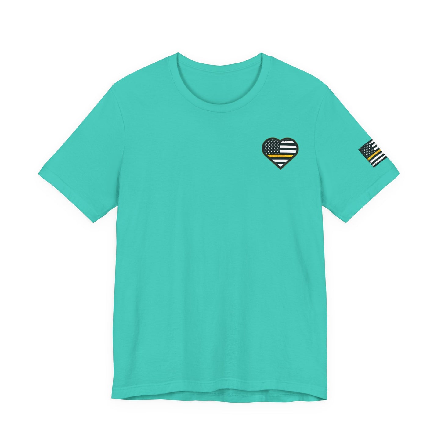 911 Dispatcher Sugar Skull Unisex Tee, Dispatcher Gift, Day of the Dead Shirt, Thin Gold Line,