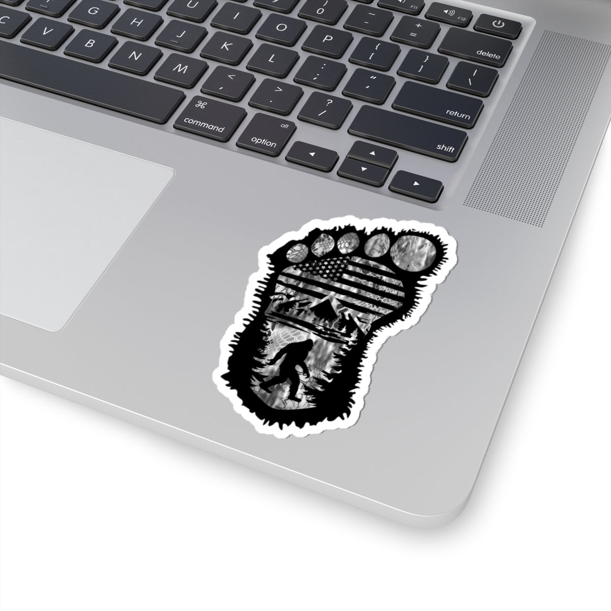 Camo BigFoot Patriot kiss-cut stickers