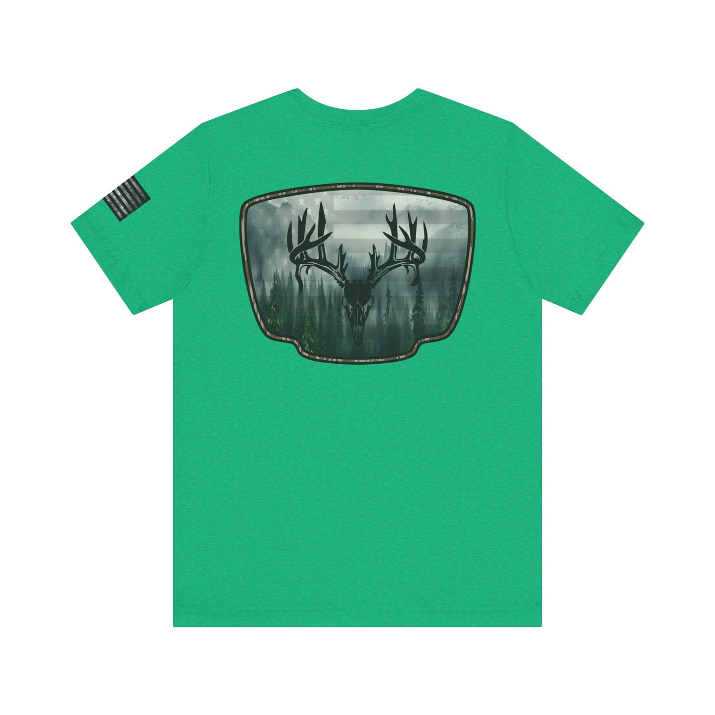Deer Skull Forest Flag Hunting Tee
