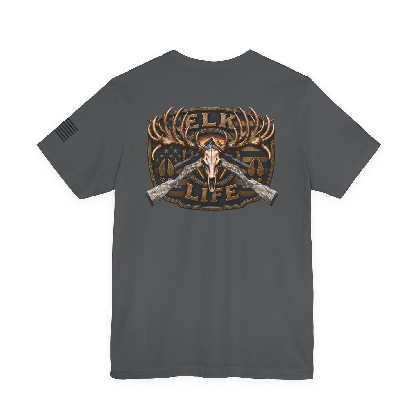 Elk Life Rifle Hunting T-Shirt – WRAEVN OUTDOORS American Big Game Hunter Tee