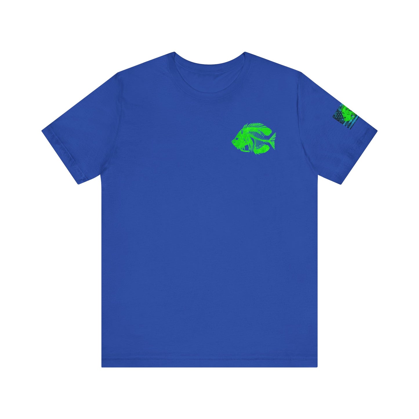 Green Pearch Angler Grunge American Flag Tee, Patriotic USA Shirt, Vintage American Flag