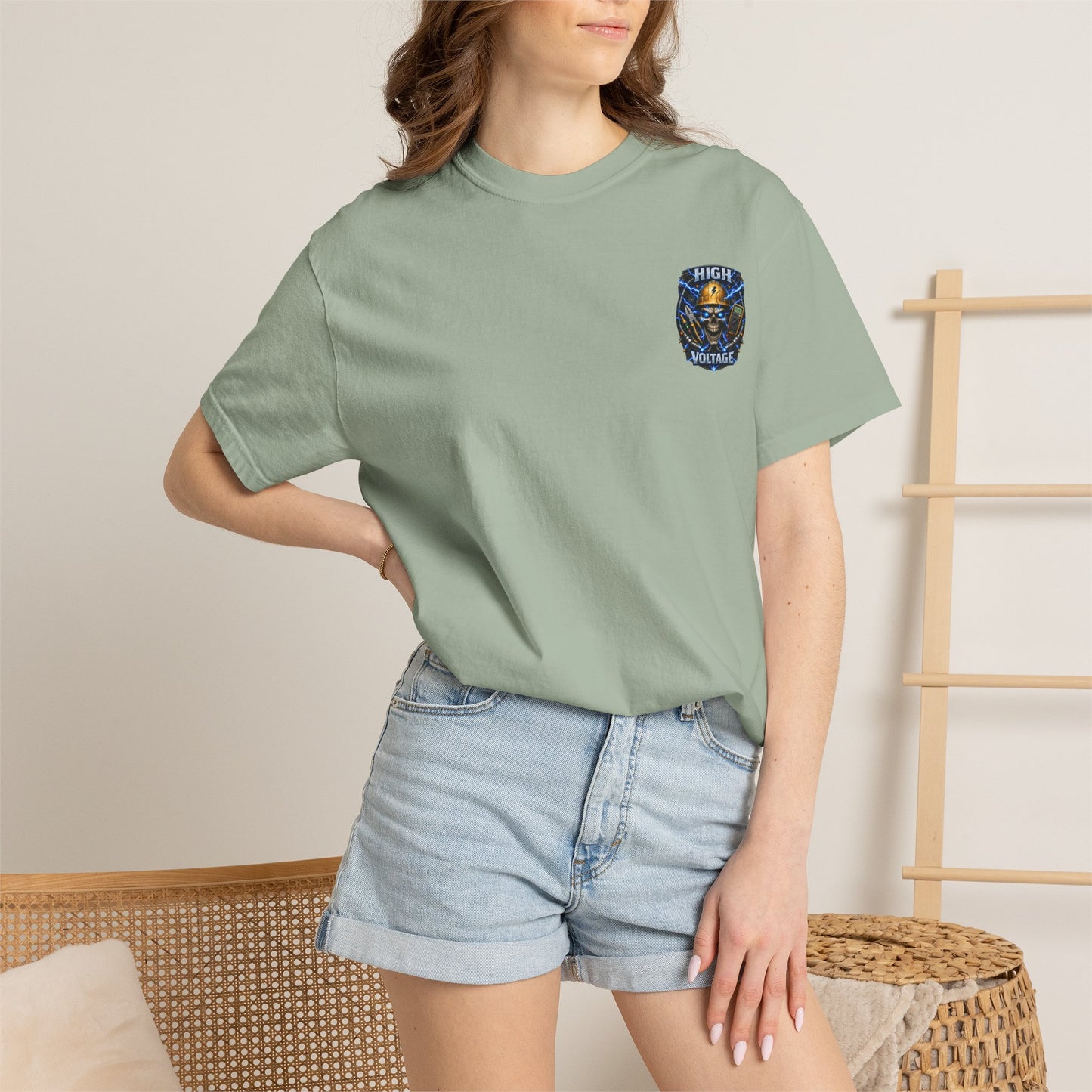 High Voltage Skull T-Shirt — Electrician Safety Graphic Tee