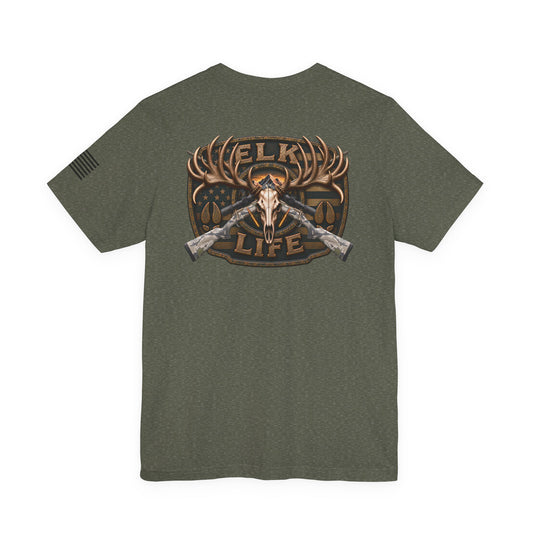 Elk Life Rifle Hunting T-Shirt – WRAEVN OUTDOORS American Big Game Hunter Tee