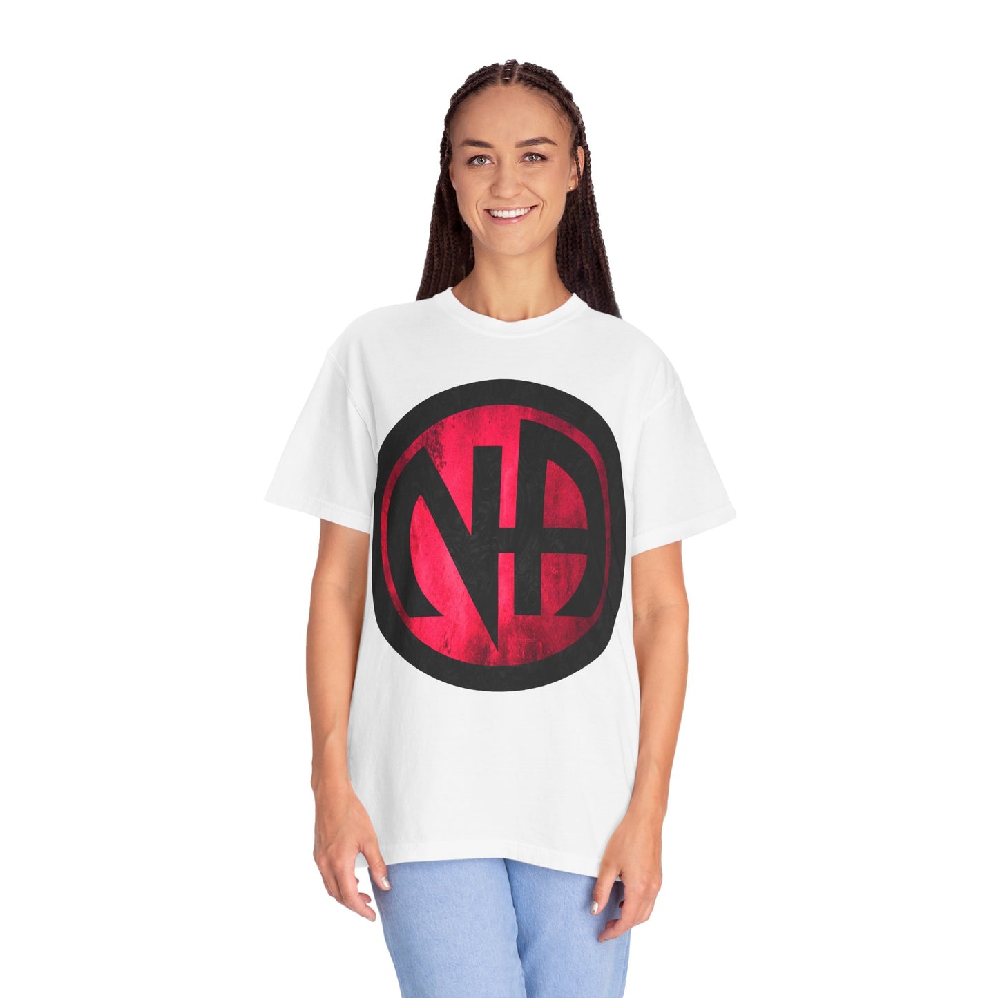 Narcotics Anonymous NA Logo – Grunge Pink & Black Recovery Symbol Art T-Shirt, Recovery T-Shirt