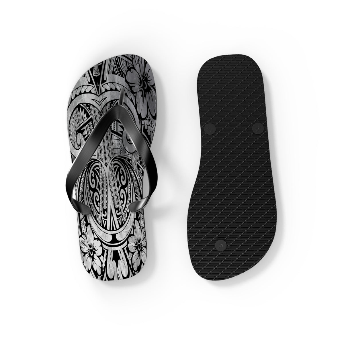 Polynesian Storm Flip Flops - Beach Vibes, Summer Sandals, Festival Footwear, Unique Gift, Vacation Essentials