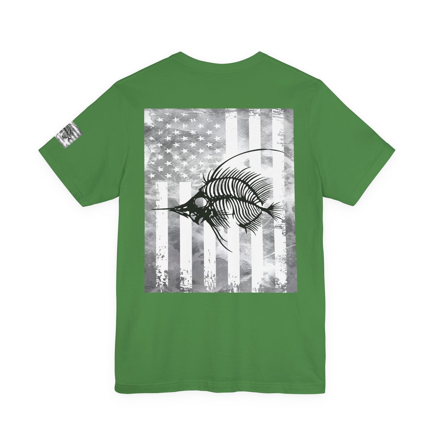 SwordFish Skeleton Grunge American Flag Tee, Patriotic USA Shirt, Vintage American Flag