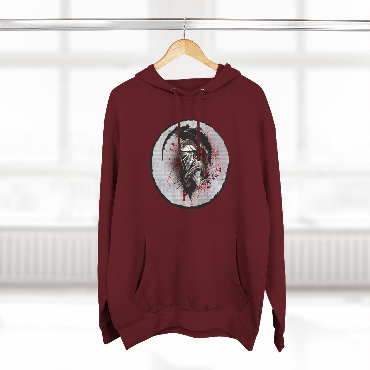 Three-Panel Fleece Hoodie Spartan Warrior