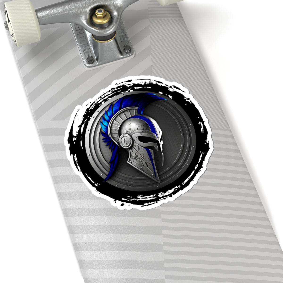 Spartan Warrior Thin Blue Line Police Support Sticker ArtKiss-Cut Stickers