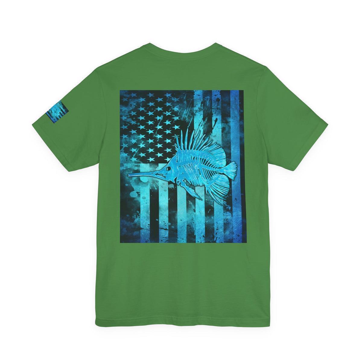 Fishing Angler American Flag Tee, Patriotic USA Shirt, Vintage American Flag