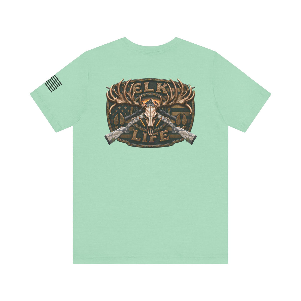 Elk Life Rifle Hunting T-Shirt – WRAEVN OUTDOORS American Big Game Hunter Tee