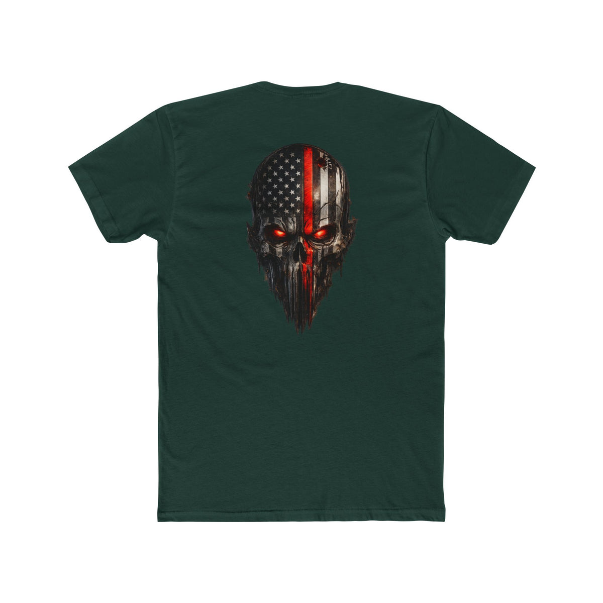 Skull Flag Tee — Distressed American Flag Skull T-Shirt