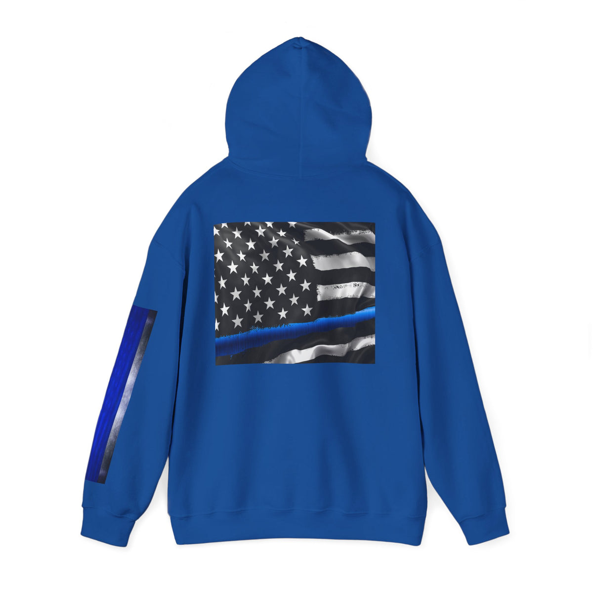 Spartan Hoodie, Thin Blue Line, American Flag, Patriotic Hoodie, Police Officer Gift, Law Enforcement Apparel