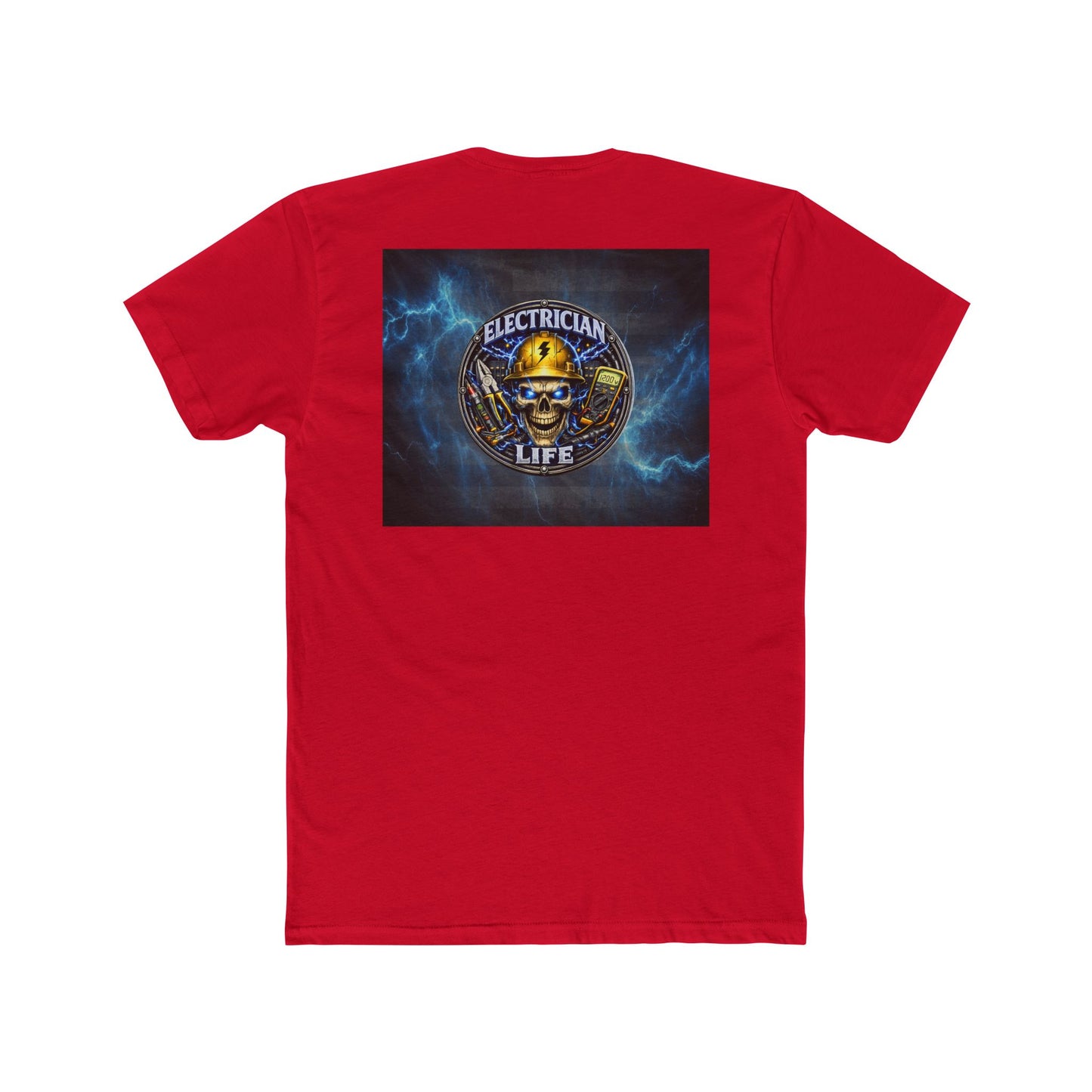 Electrician Life T‑Shirt — Electrician Skull Logo Crew Tee