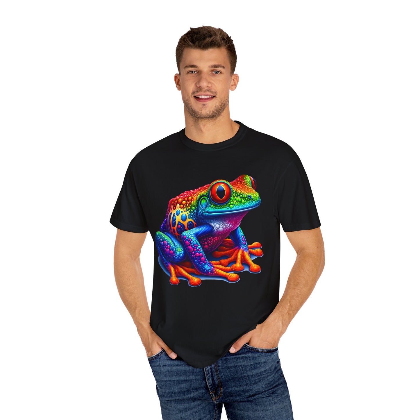 Frog T-Shirt | Unisex Garment-Dyed Tee for Nature Lovers, Eco-Friendly Gift, Birthday, Summer Vibe, Outdoor Adventure