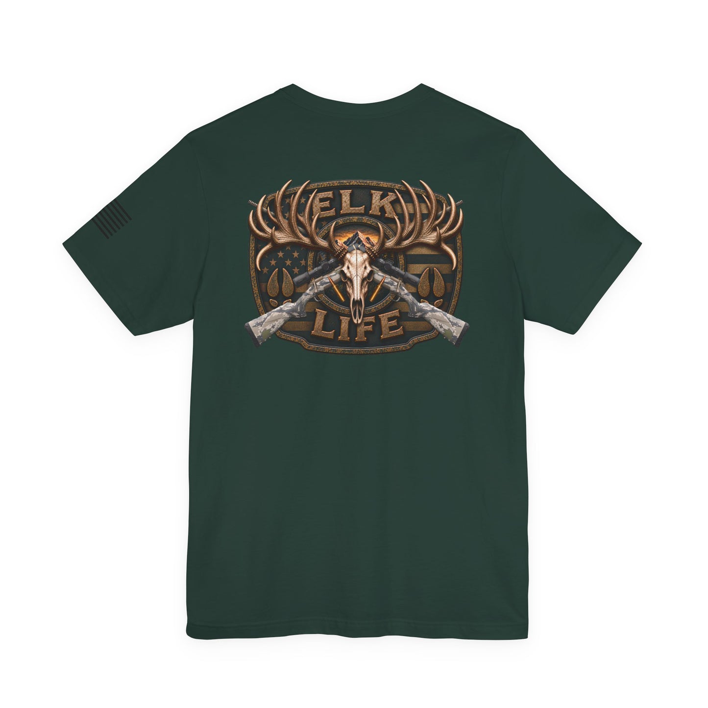 Elk Life Rifle Hunting T-Shirt – WRAEVN OUTDOORS American Big Game Hunter Tee