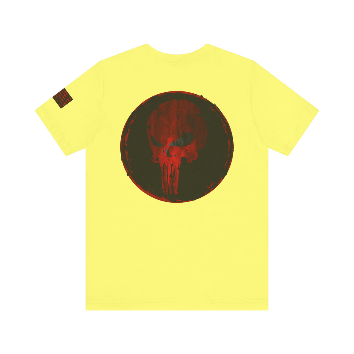 Punisher Skull Red Grunge Distressed Design – Tactical Graphic Art for Shirts, Decals, and Merch