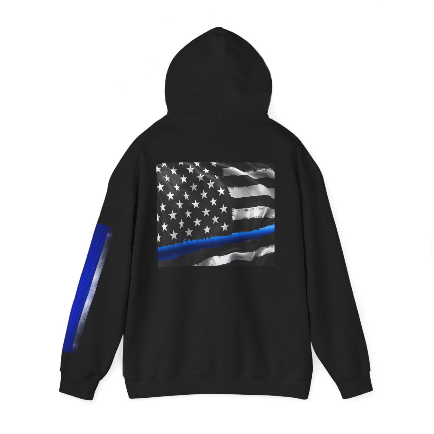 Spartan Hoodie, Thin Blue Line, American Flag, Patriotic Hoodie, Police Officer Gift, Law Enforcement Apparel