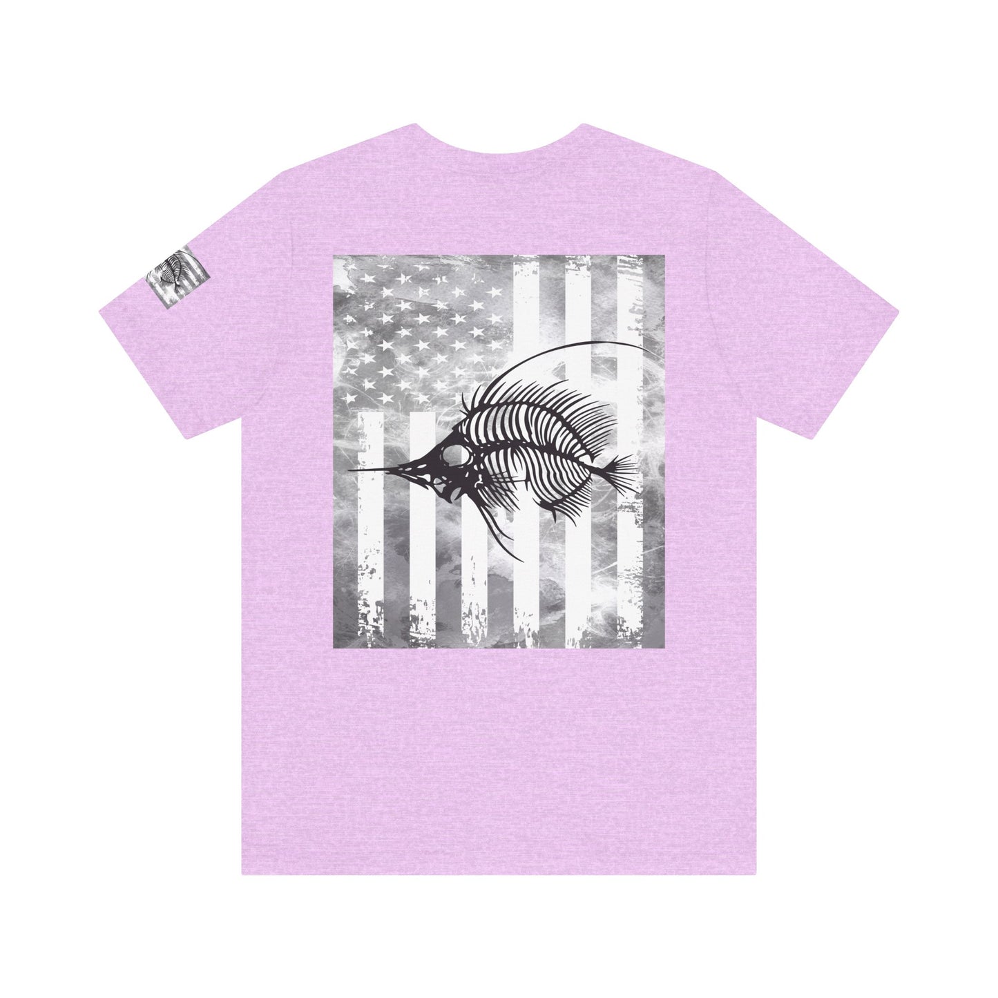 SwordFish Skeleton Grunge American Flag Tee, Patriotic USA Shirt, Vintage American Flag