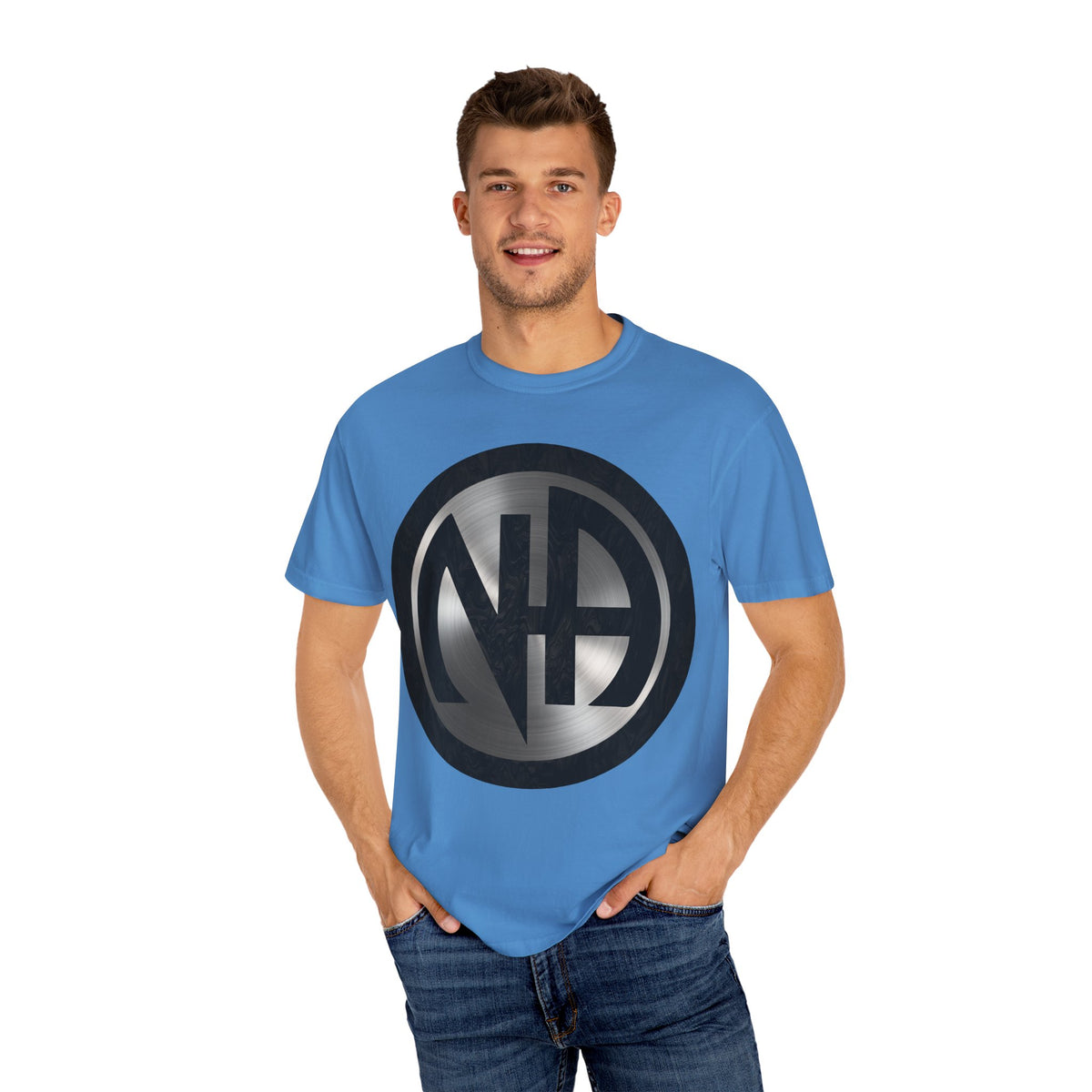 Narcotics Anonymous NA Logo – Metal & Black Recovery Symbol Art T-Shirt, Recovery T-Shirt