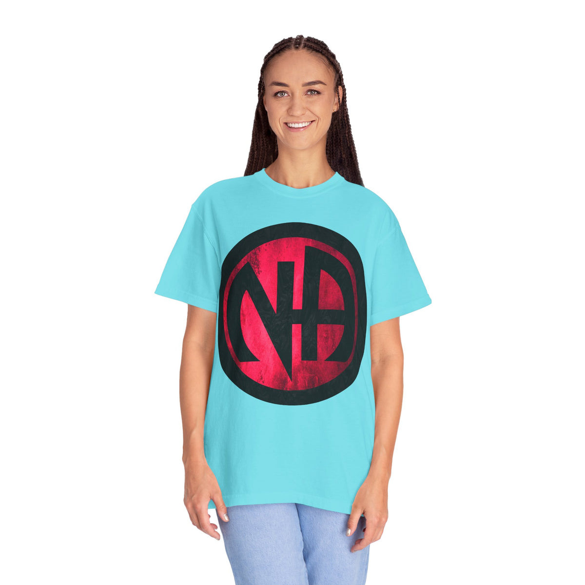 Narcotics Anonymous NA Logo – Grunge Pink & Black Recovery Symbol Art T-Shirt, Recovery T-Shirt