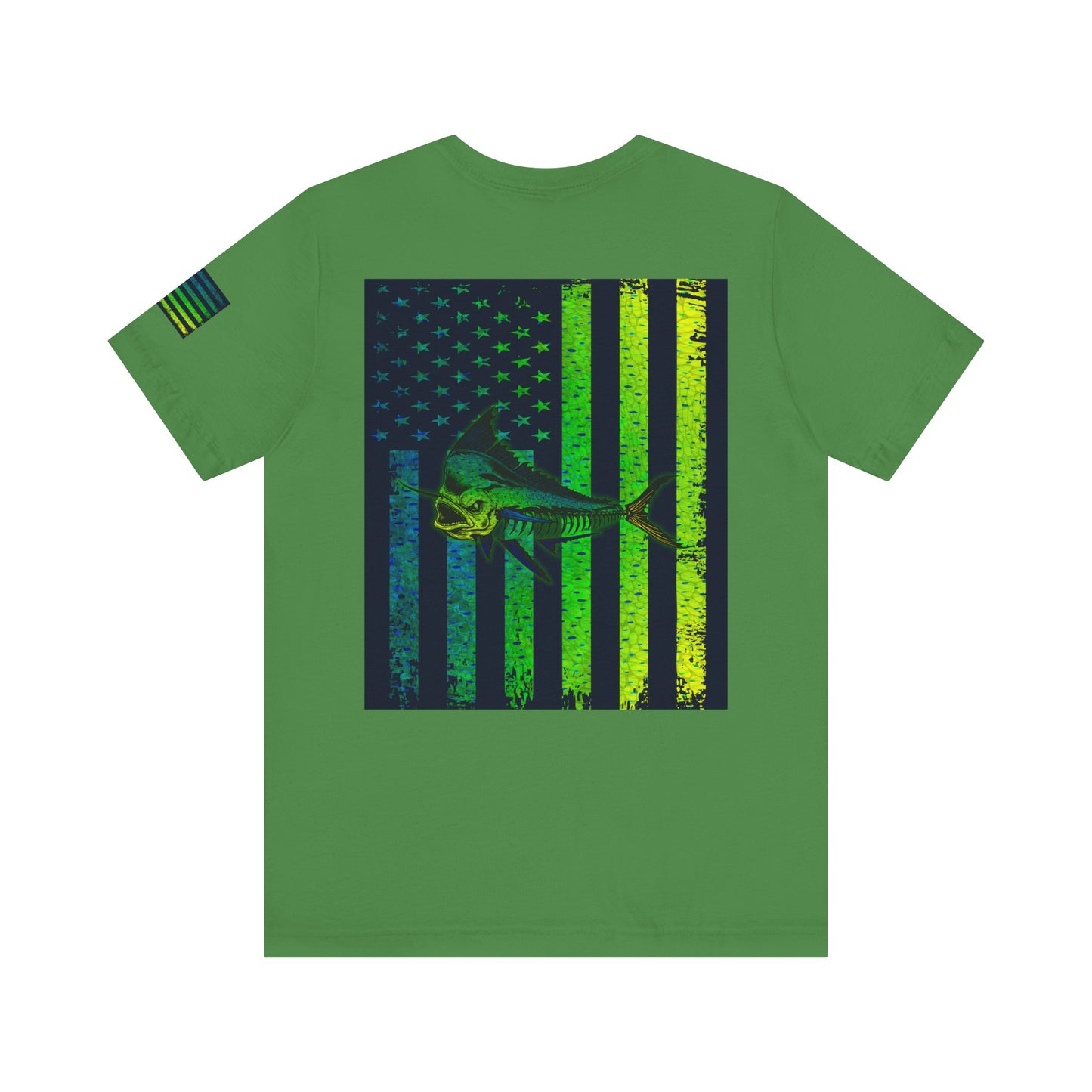 Mahi Angler Grunge American Flag Tee, Patriotic USA Shirt, Vintage American Flag