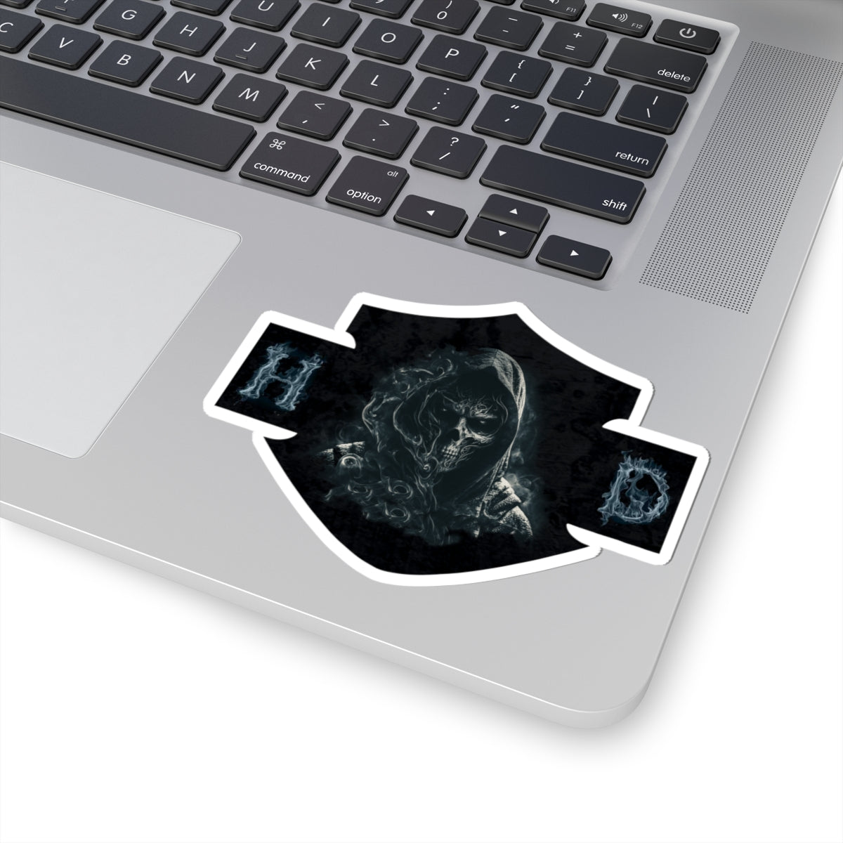 Smoke Reaper HD Sticker | Grim Skull Biker Decal for Helmets, Laptops, Toolboxes & Garage Gear, ArtKiss-Cut Stickers