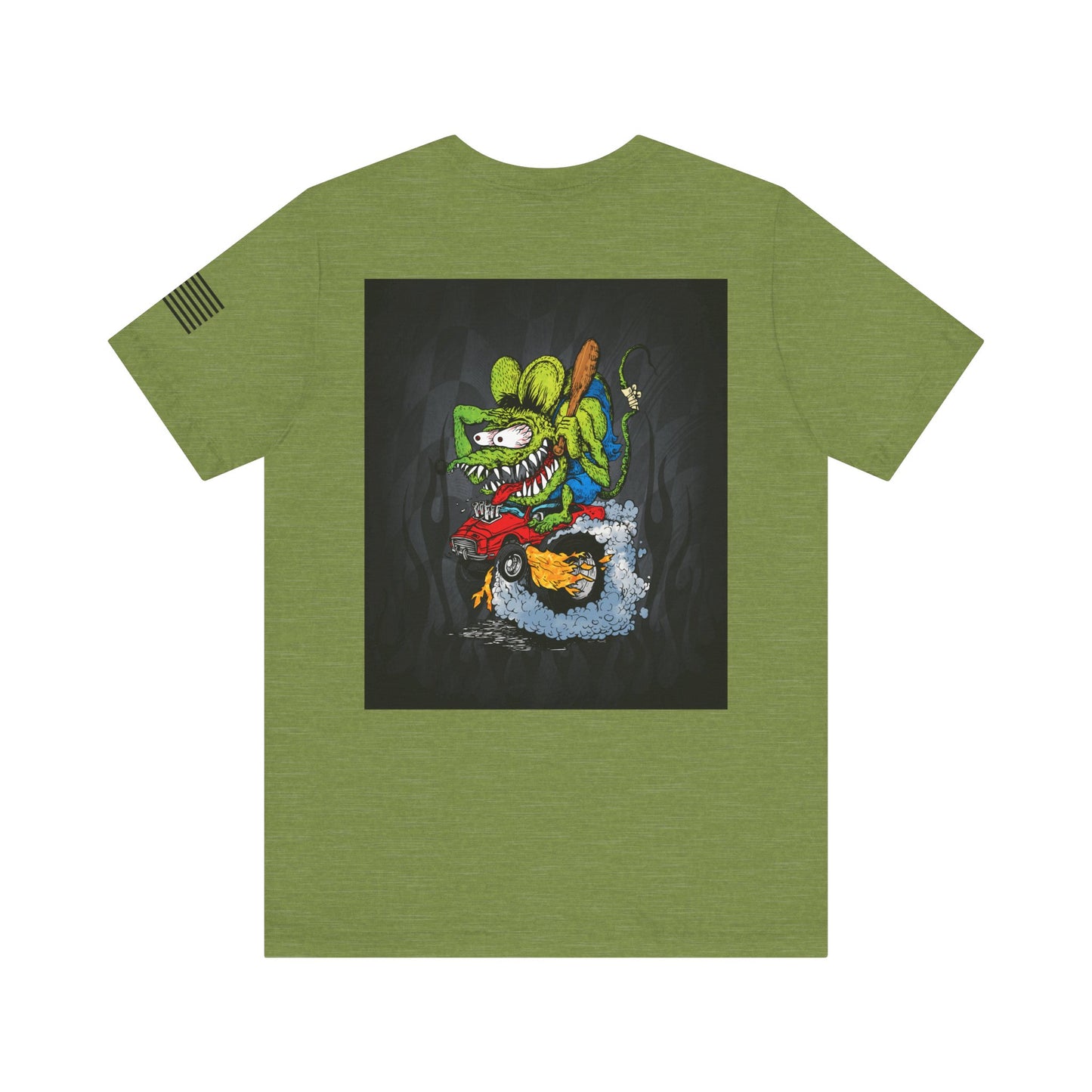 Rat Fink Monster Hot Rod Burnout – Wild Cartoon Drag Racer Tee